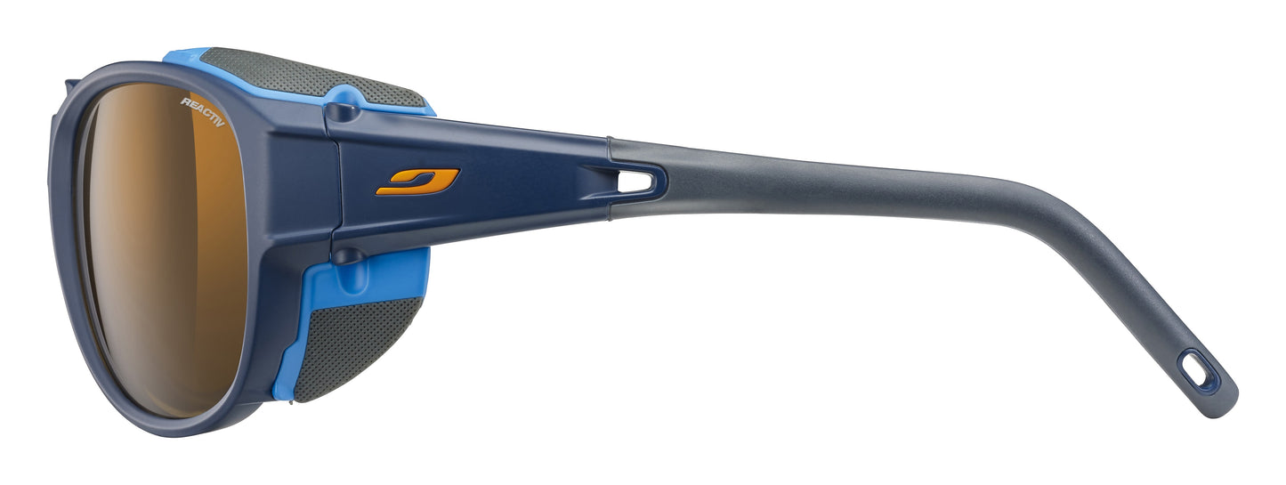 Lunette de soleil Julbo Explorer 2.0 | Bleu Fonce Mat / Bleu Cyan | Reactiv High Mountain 2-4