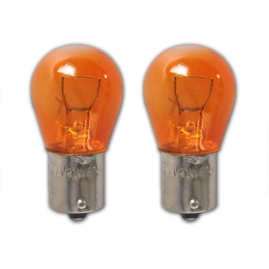 Lampe de voiture 12V 21W BA15s orange 2 pièces dans blister