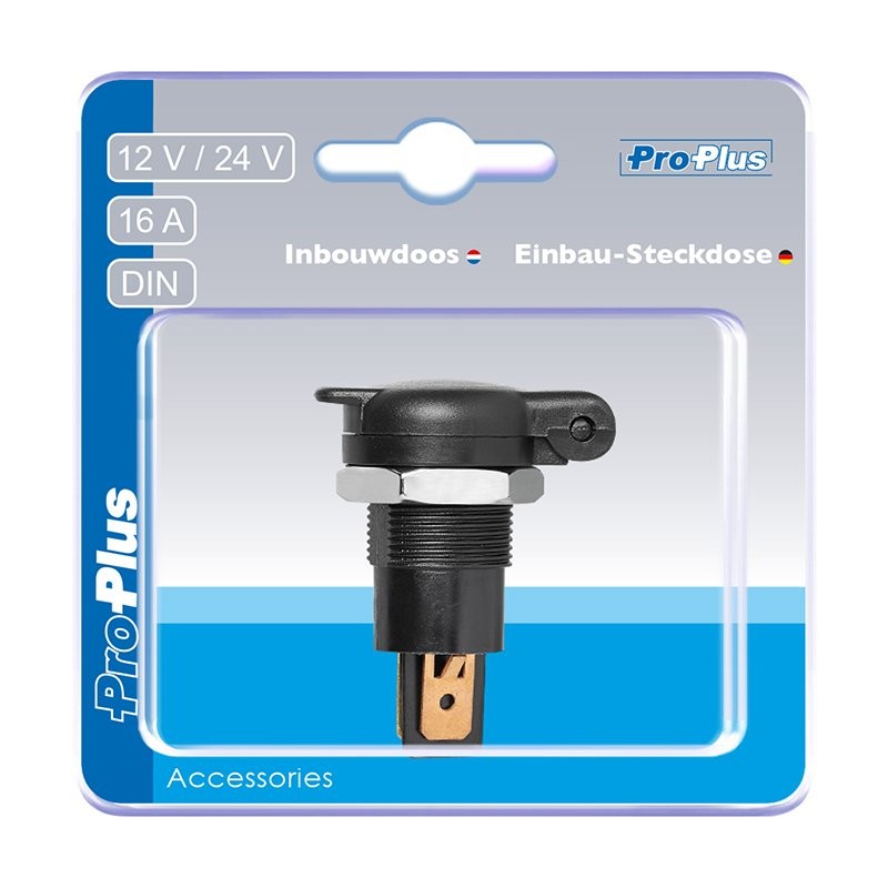 Prise à encastrer DIN 12V/24V-10A dans blister