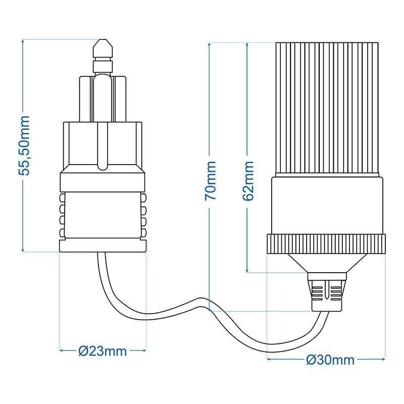 Câble adaptateur de fiche-DIN à la prise allume-cigares dans blister