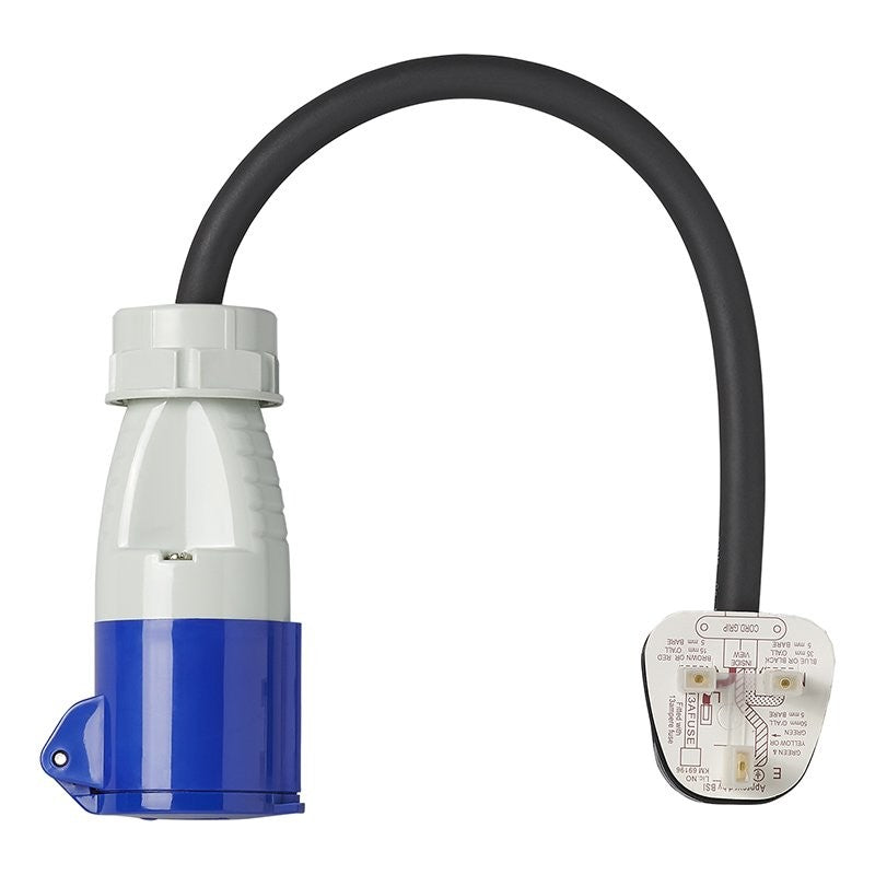 Câble adaptateur 40cm 3x2,5mm² fiche UK vers prise CEE