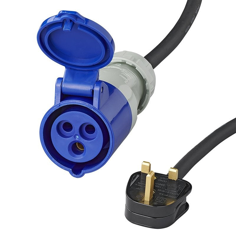 Câble adaptateur 40cm 3x2,5mm² fiche UK vers prise CEE