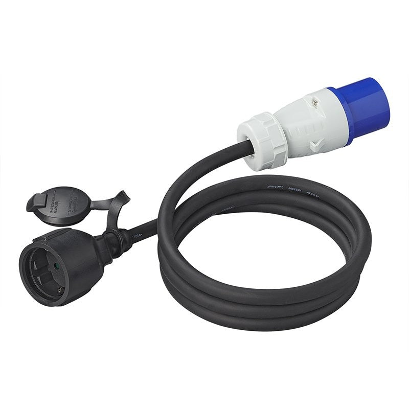 Câble adaptateur 150cm 3x2,5mm² fiche CEE vers prise Schuko