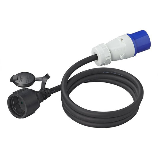 Câble adaptateur 150cm 3x2,5mm² fiche CEE vers prise Schuko
