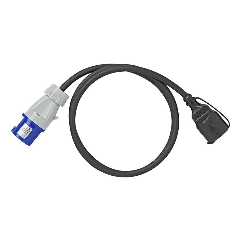 Câble adaptateur 150cm 3x2,5mm² fiche CEE vers prise Schuko