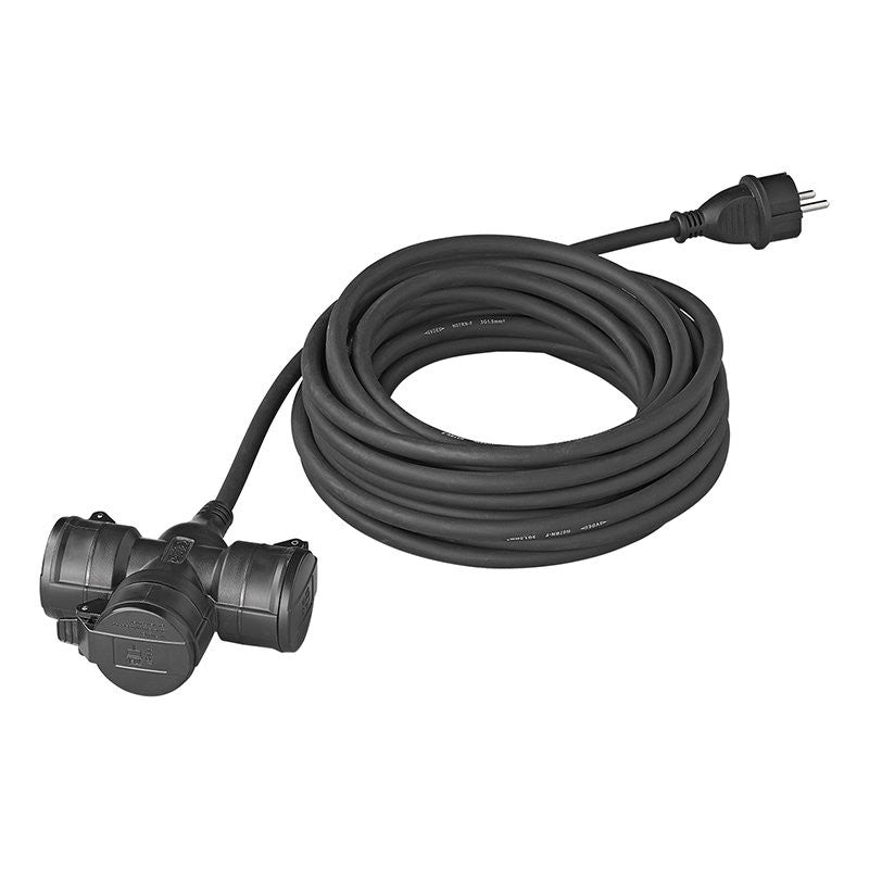 Rallonge triple prise Schuko 10M 3x 2,5 mm²