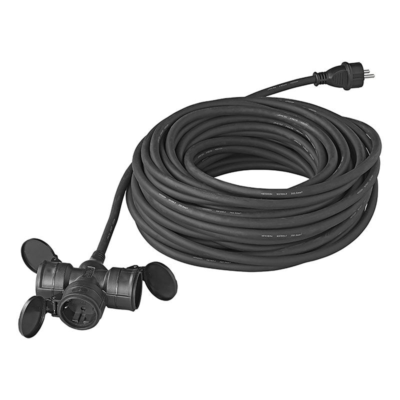 Rallonge triple prise Schuko 25M 3x 2,5 mm²