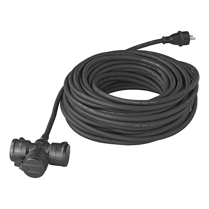 Rallonge triple prise Schuko 25M 3x 2,5 mm²