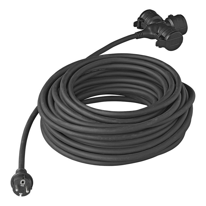 Rallonge triple prise Schuko 25M 3x 2,5 mm²