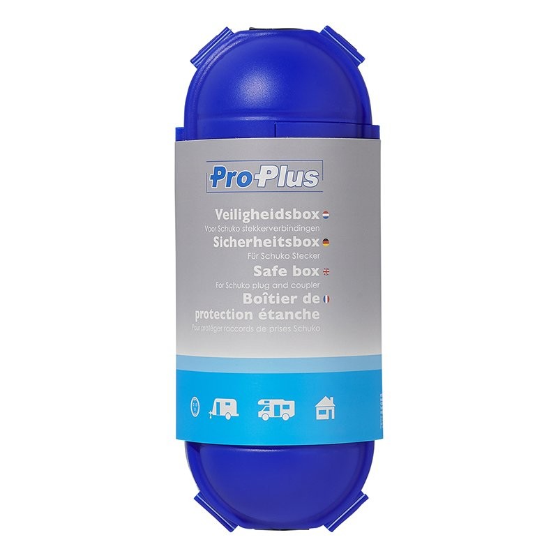 Boîtier de protection étanche pour protéger raccords de prises Schuko bleu