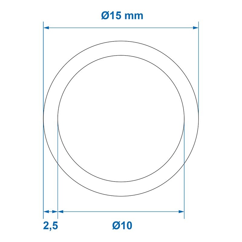 Tuyau pour eau potable rouge 5,00M / Ø10x15mm