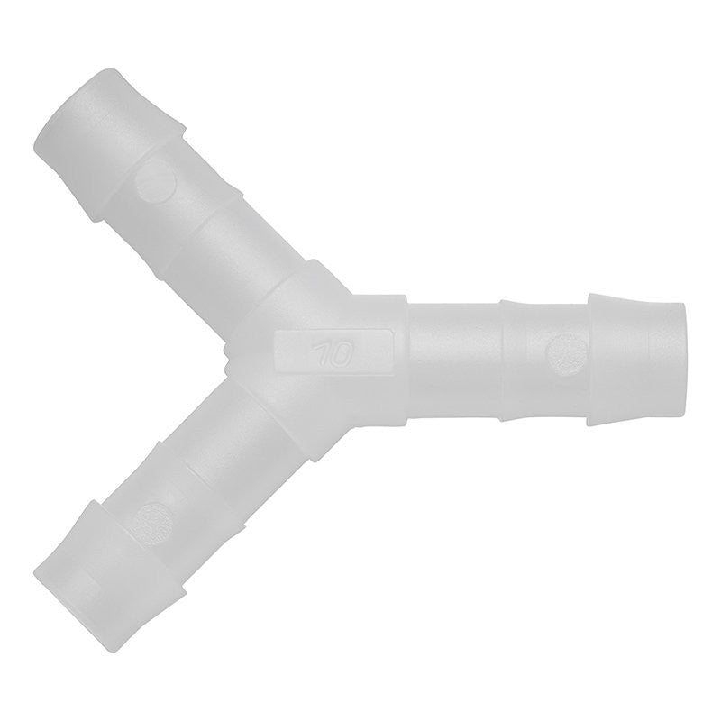 Raccord Y pour circuit d'eau 10mm 2 pièces dans blister