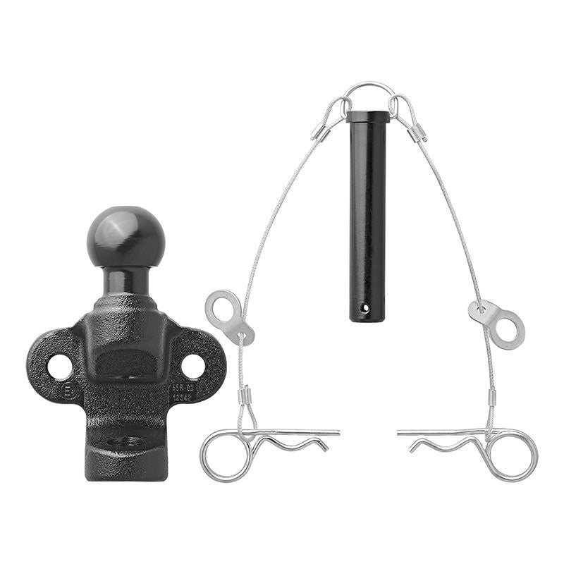Boule d'attelage noir mixte double trous D17,2/S200