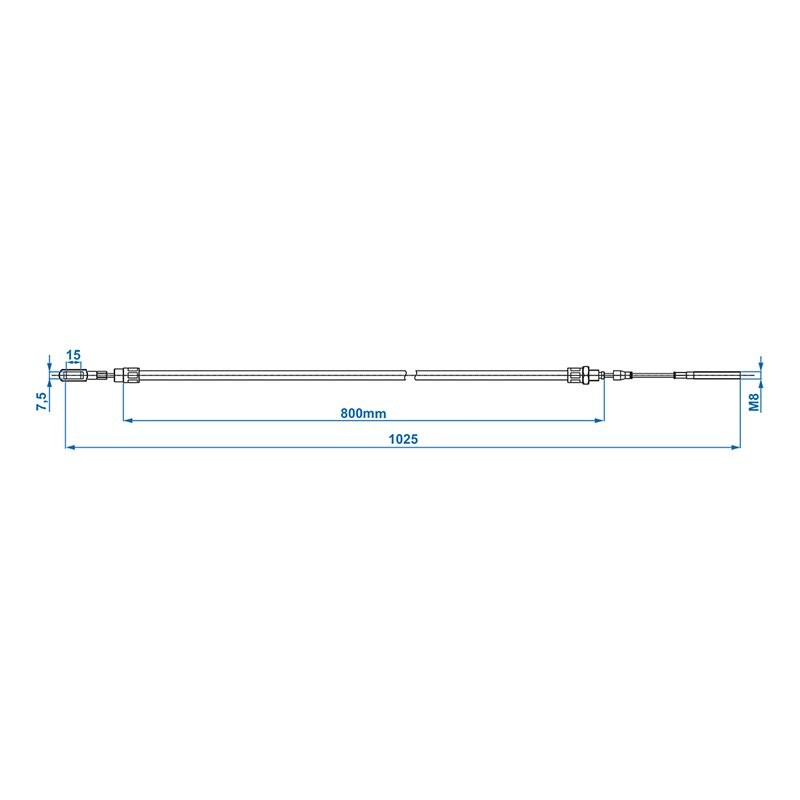 Câble de frein remorque avec un oeil convient à AL-KO HL800/GL1025 2088800403