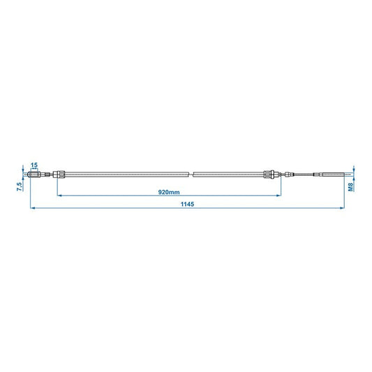 Câble de frein remorque avec un oeil pour AL-KO 20888004 (920 mm / 1145 mm )