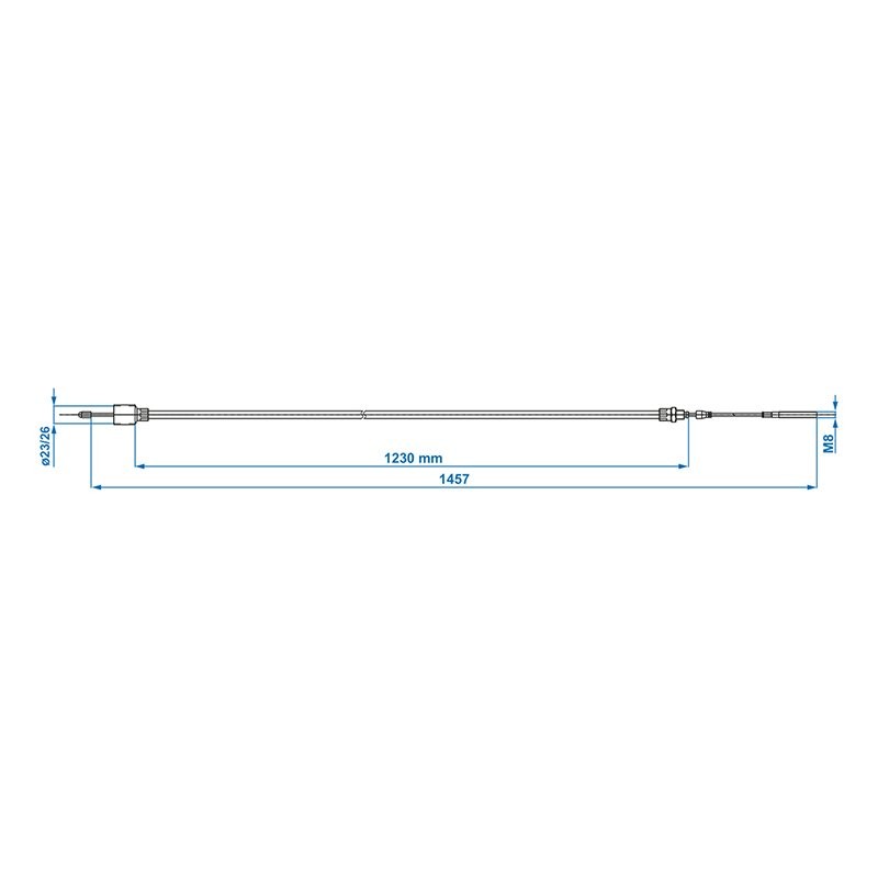 Câble de frein remorque 1230/1457mm cloche Ø26mm convient à BPW
