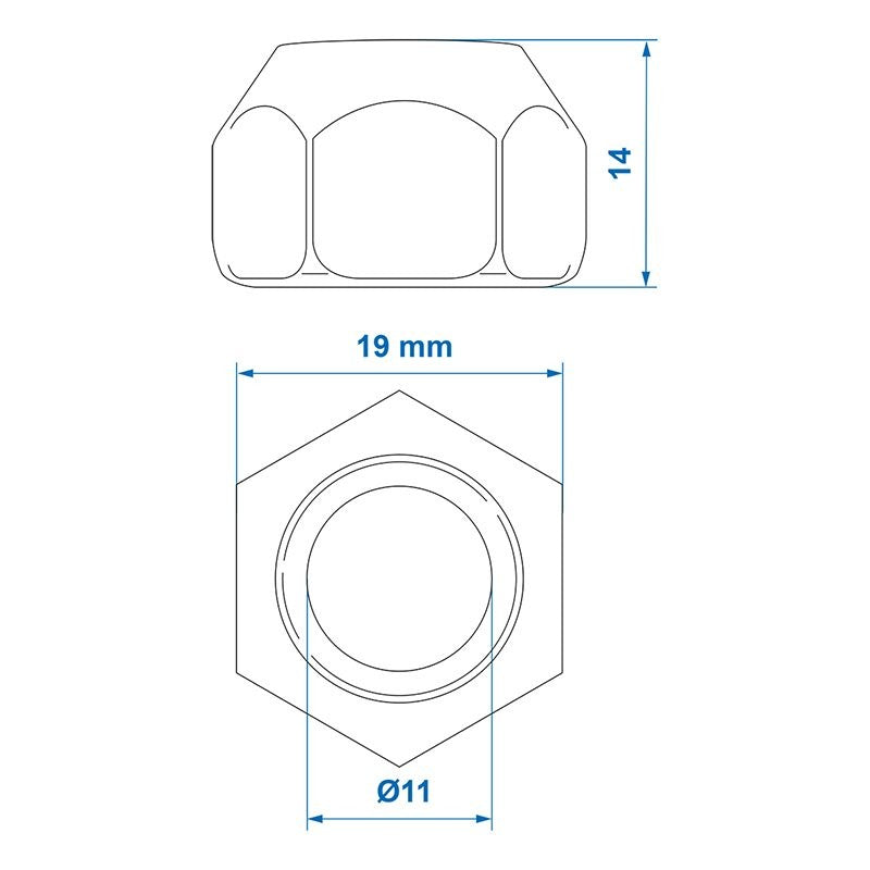 Ecrou de roue M12x1,5 conique cône - jeu de 4 pièces