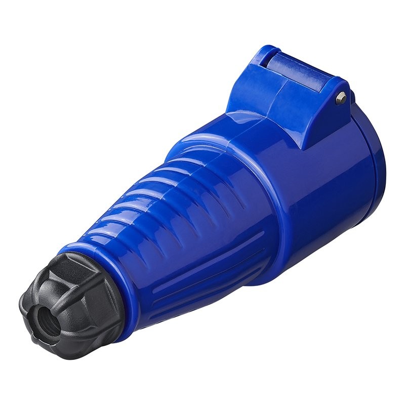 Prise CEE 16A boîtier plastique fixe bleu