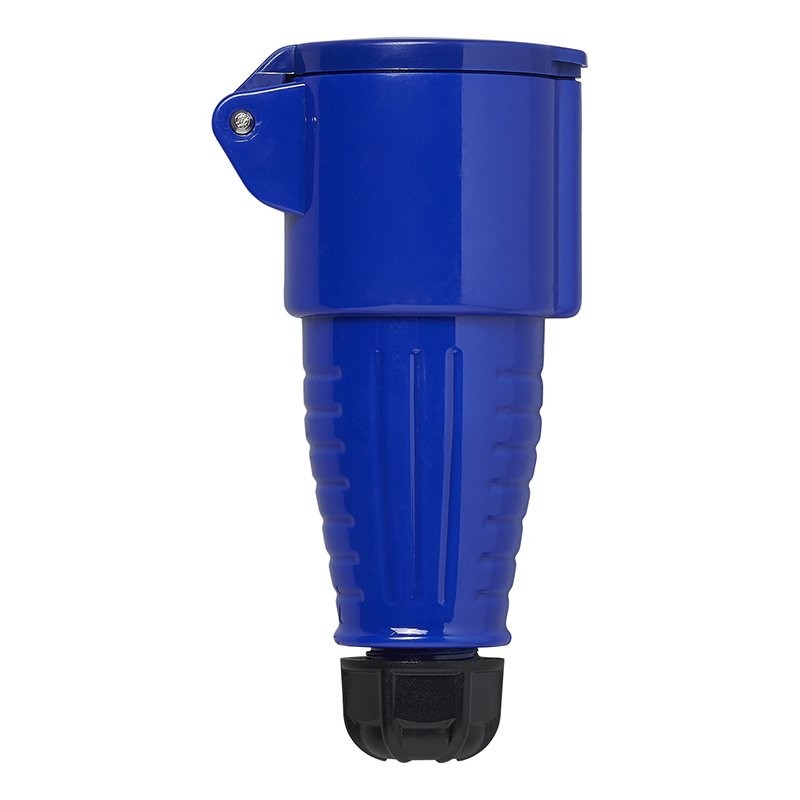Prise CEE 16A boîtier plastique fixe bleu