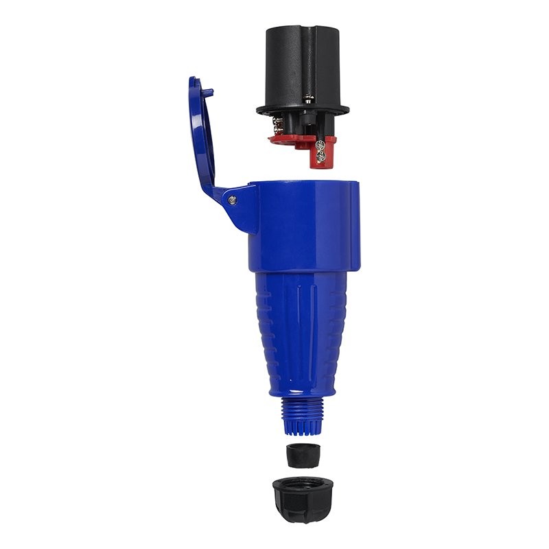 Prise CEE 16A boîtier plastique fixe bleu