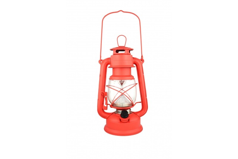 Lampe tempête 16 led H 24 cm | terracotta