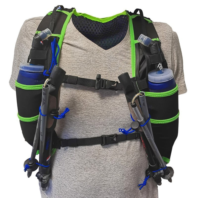 Veste de trail et ultra-trails avec 2 portes poches à eau