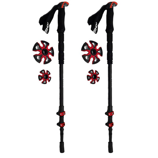 Bâton de randonnée triangulaire à 3 brins - MISTRAL rouge