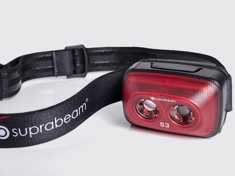 Lampe frontale 200 lumens lumière rouge S3 | SUPRABEAM