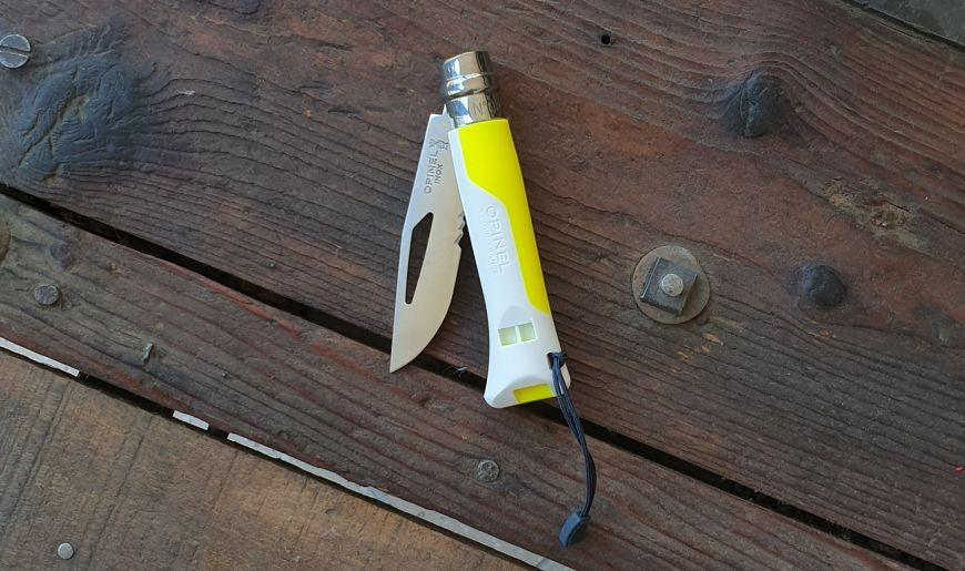 Opinel outdoor n° 8 avec manche jaune fluo