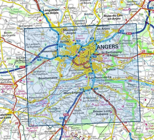 Carte IGN angers 1522ET série Top 25