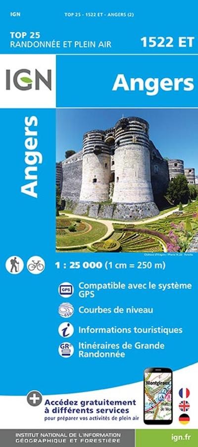 Carte IGN angers 1522ET série Top 25