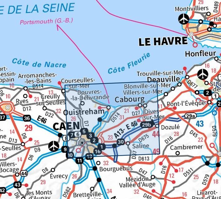 Carte IGN caen ouistreham plage debarquement 1612OT série Top 25
