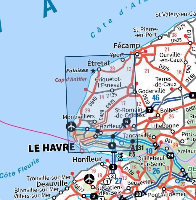 Carte IGN le havre 1710ET série Top 25
