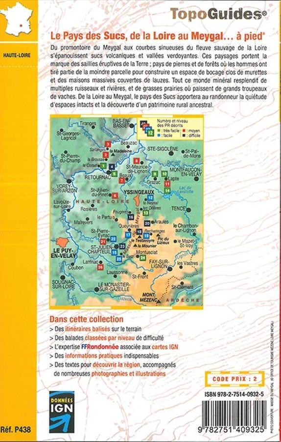 Le pays des sucs, de la loire au meygal | Topoguide FFRP