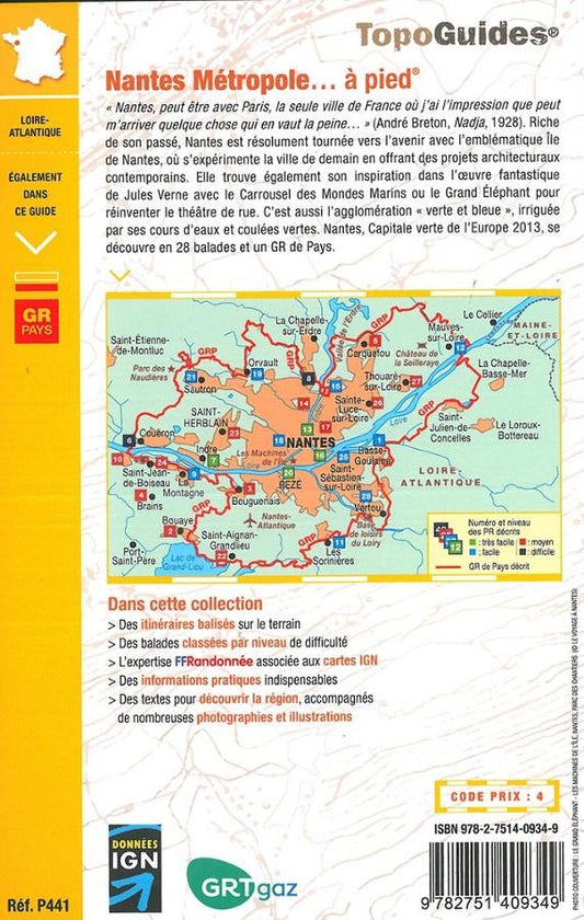 Nantes Métropole en 28 balades à pied | Topoguide FFRP