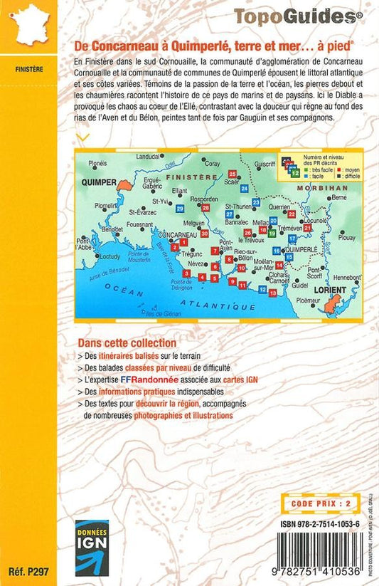 30 randonnées de Concarneau à Quimperlé | Topoguide FFRP