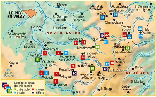 Mézenc, Meygal et haute vallée de la Loire | Topoguide FFRP