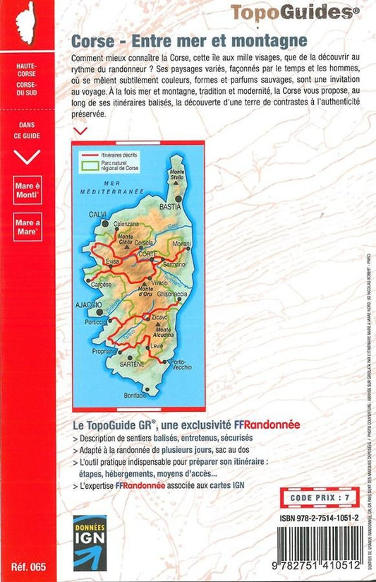 Corse, randonnées entre mer et montagne.  | Topoguide FFRP