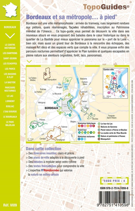 Bordeaux et sa métropole à pied. | Topoguide FFRP