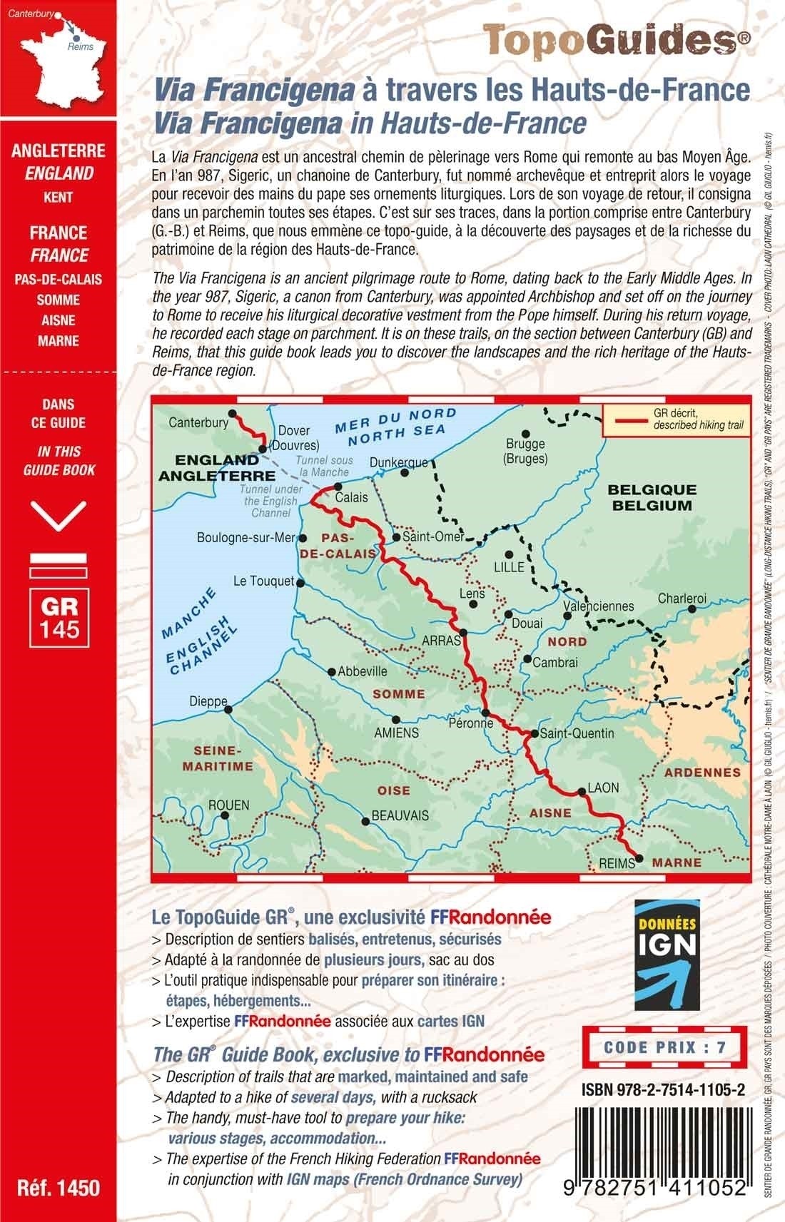 GR145 - Via Francigena de Canterbury à Reims | Topoguide