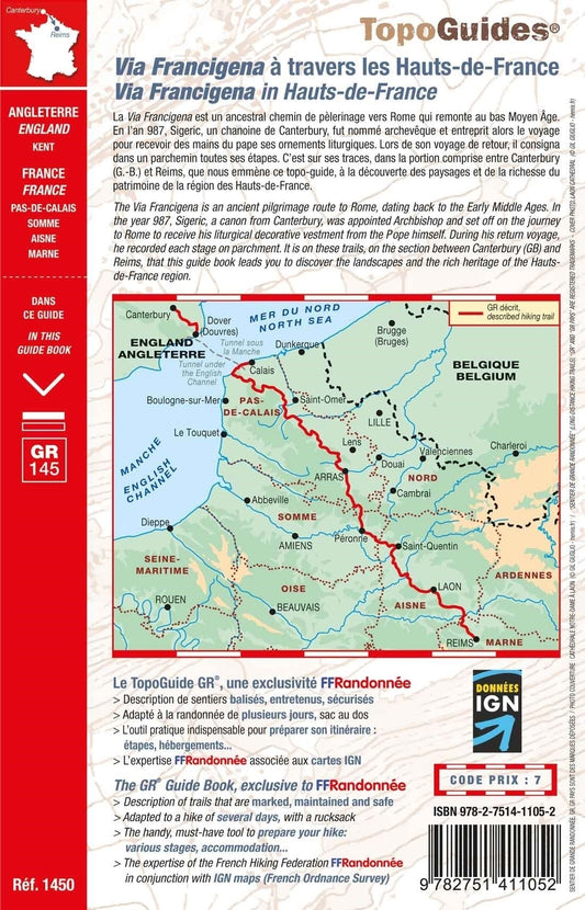 GR145 - Via Francigena de Canterbury à Reims | Topoguide