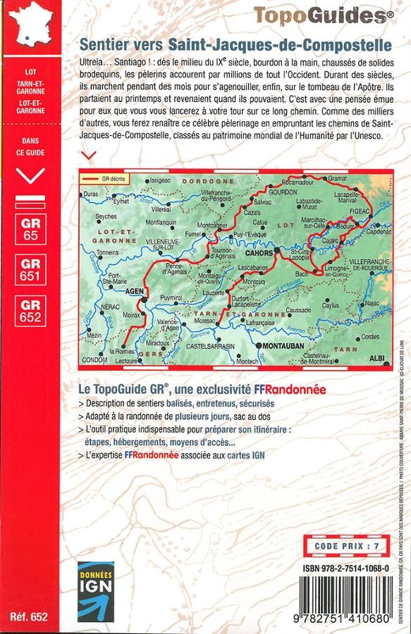 GR652 - st-jacques de compostelle - Rocamadour | Topoguide