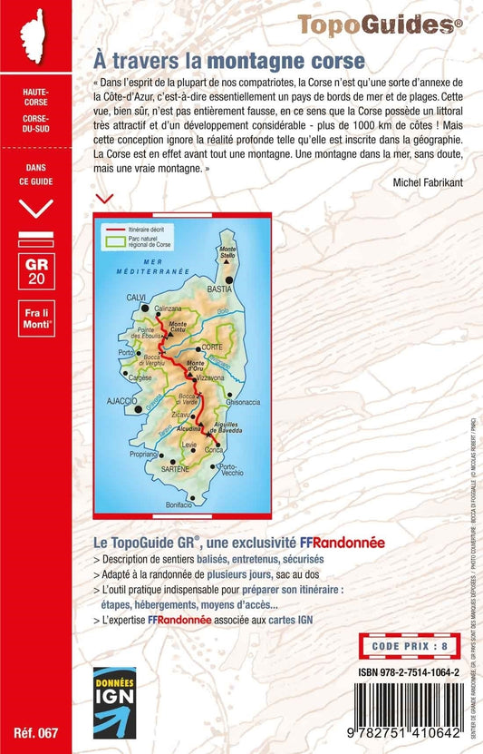 GR20 - A travers la Montagne Corse | Topoguide FFRP