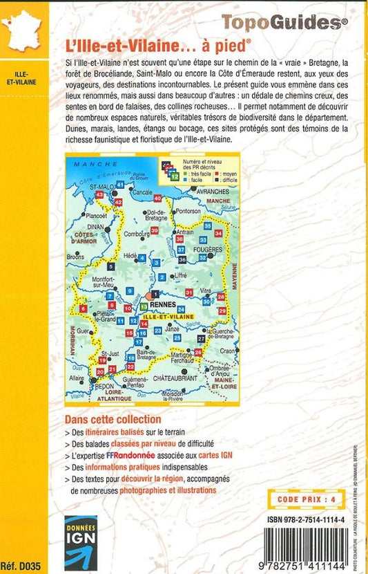 L'Ile-et-Vilaine en 43 balades à pied | Topoguide FFRP