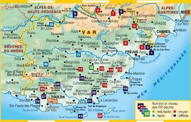 Le Var en 28 randonnées | Topoguide FFRP