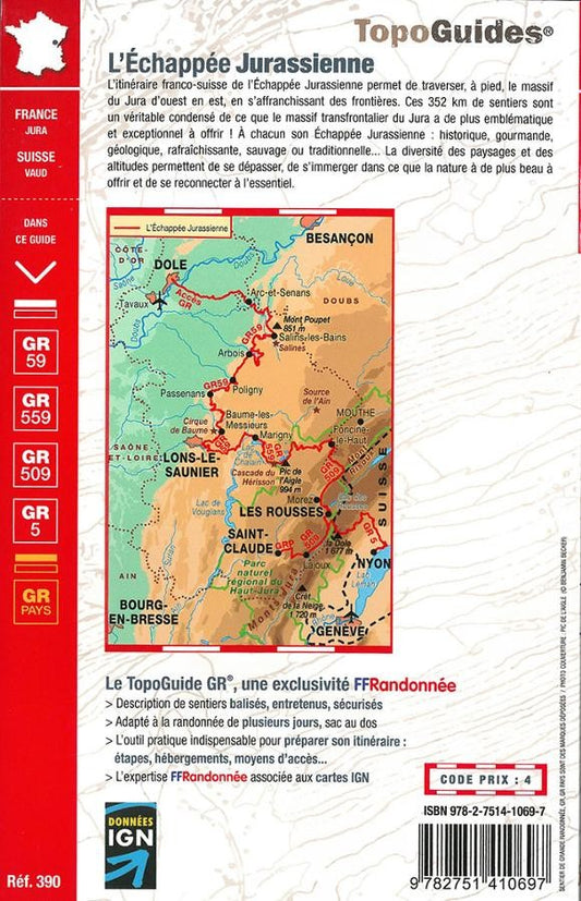L'échappée Jurassienne - France et Suisse | Topoguide FFRP