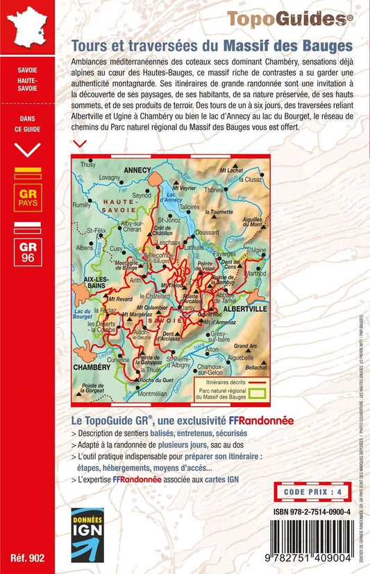 GR96 - tours et traversees du Massif des Bauges | Topoguide