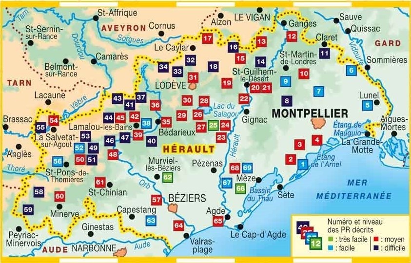 69 circuit dans l'Hérault et le Haut Languedoc | Topoguide