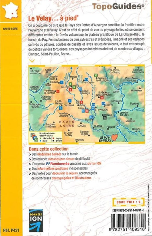 20 randonnées autour de Le Velay | Topoguide FFRP