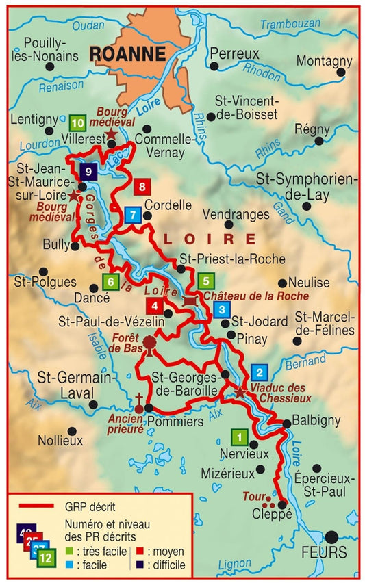 Les Gorges de la Loire - Forez au Roannais | Topoguide FFRP